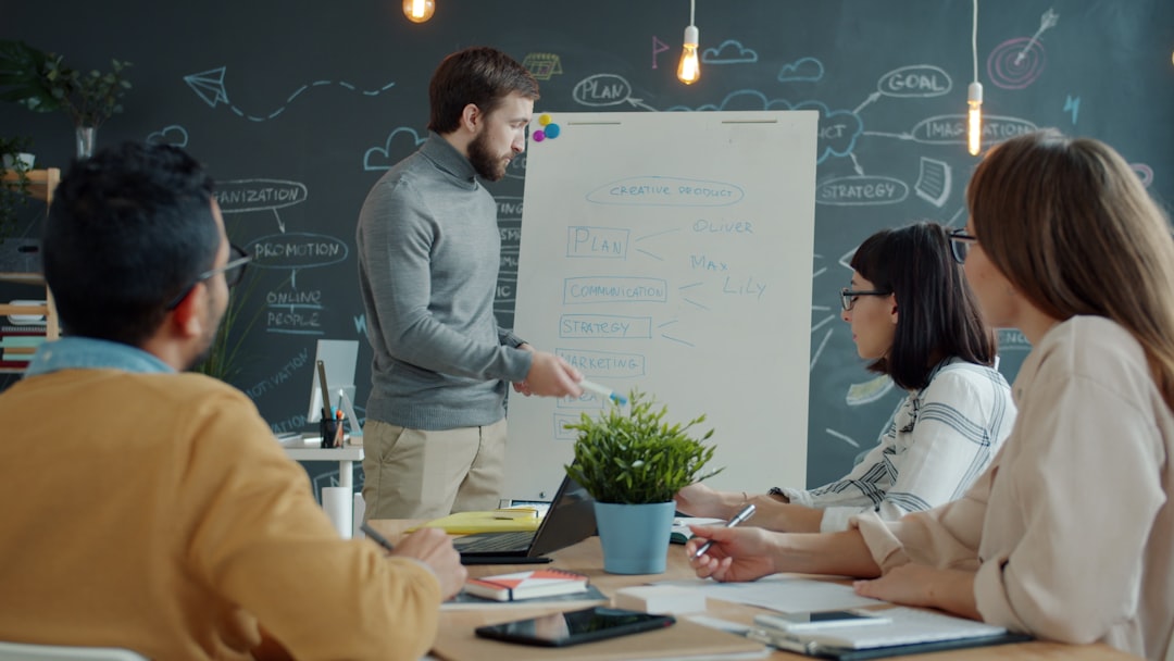 office worker team meeting